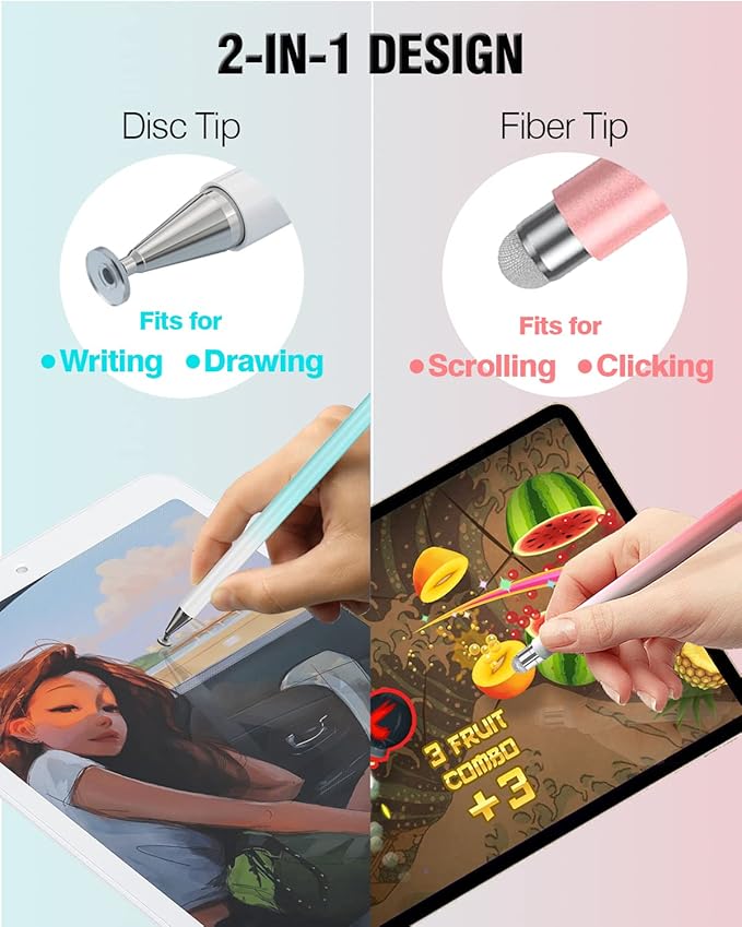 Colourful touchscreen stylus pen used for smartphone navigation