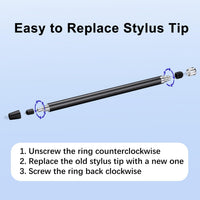 Close view of the soft capacitive contact tip on a stylus pen