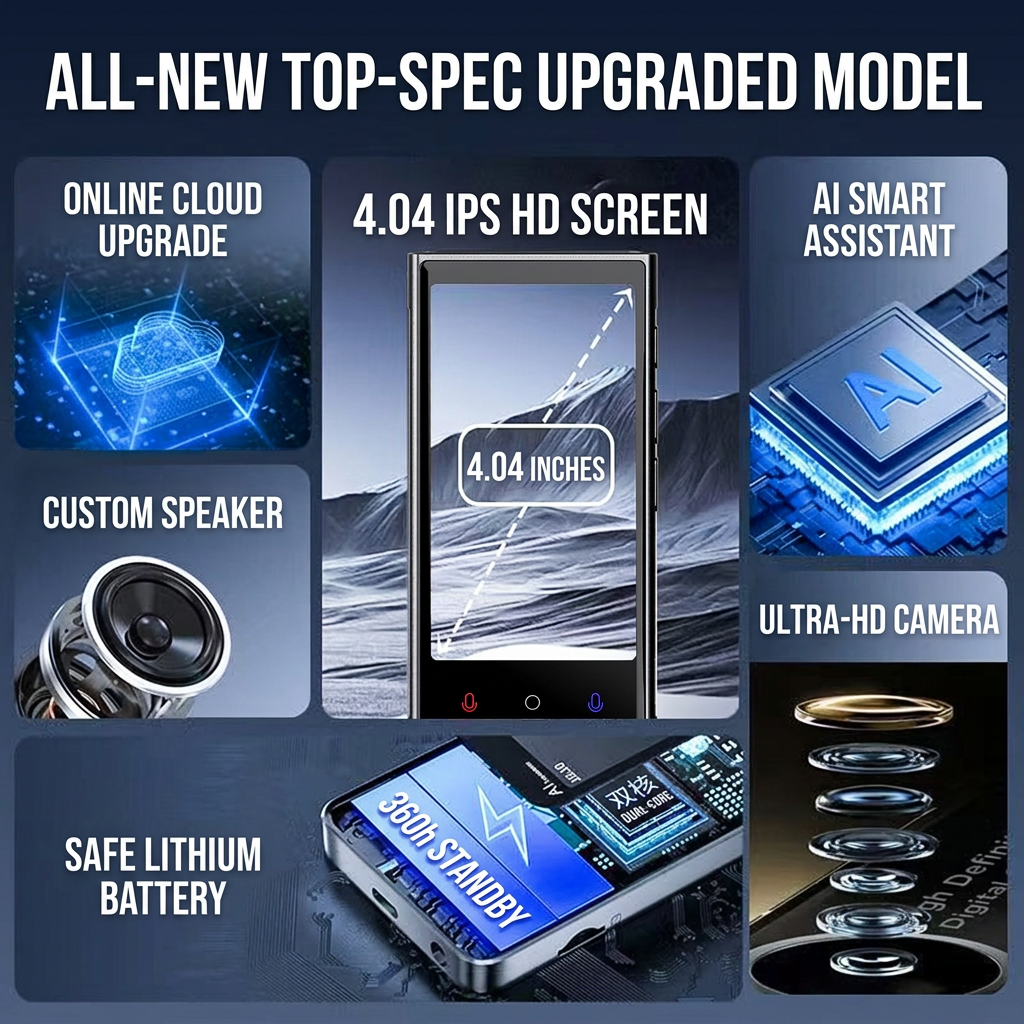 Touchscreen translation device with compact handheld design