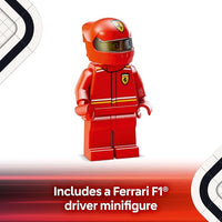 toy race car with driver figure for interactive racing play