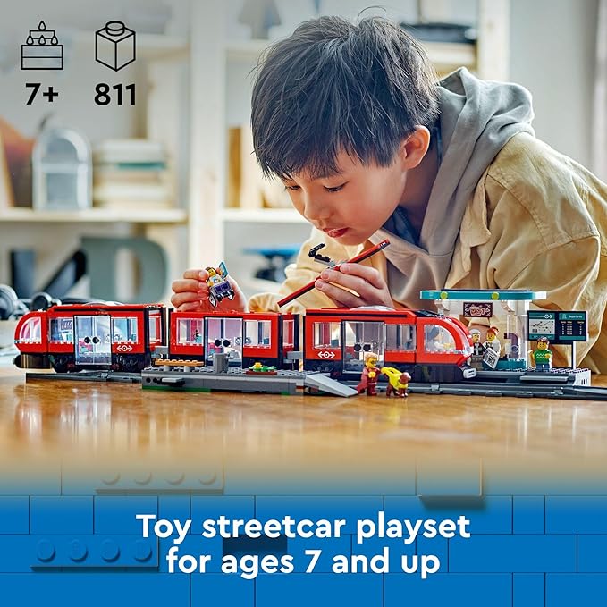 Toy Train Station Set For Kids Building Blocks