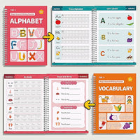Tracing copybook for kids learning letters and numbers
