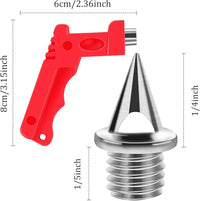  Track spikes with spike wrench for easy installation and replacement