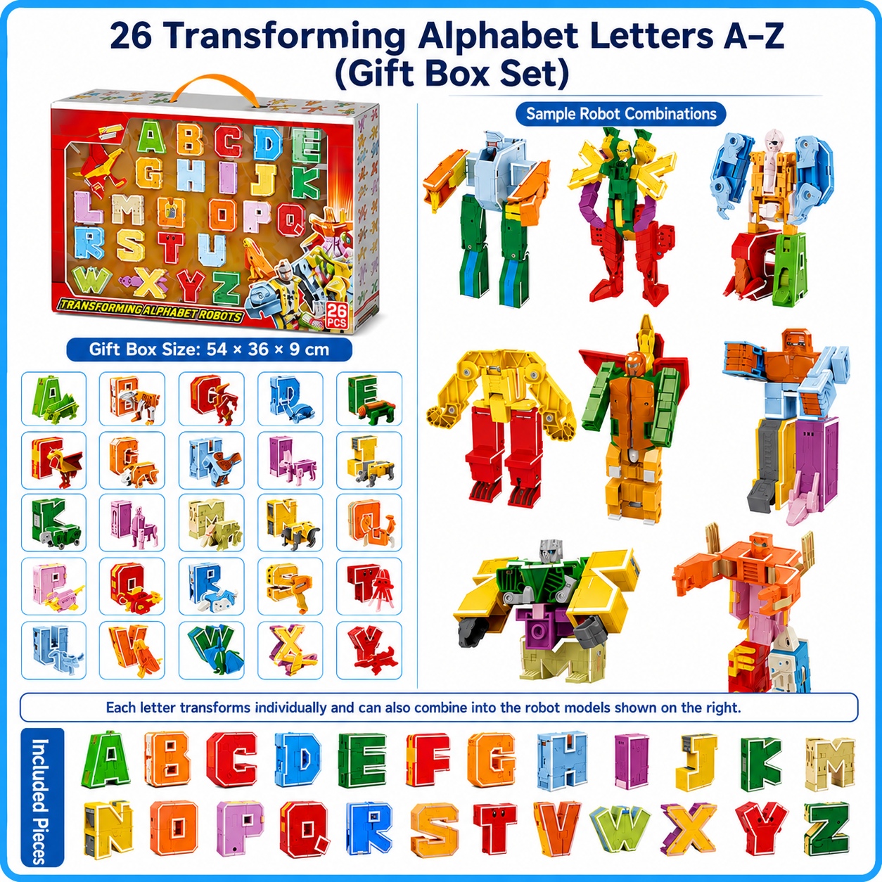 Transforming alpha bots toy set for boys and girls