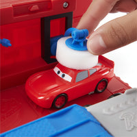 Transforming toy truck playset with tune up station for kids vehicle play
