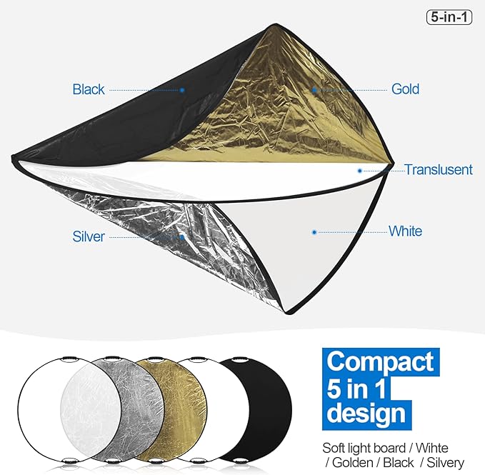 Translucent reflector used as light diffuser for soft lighting