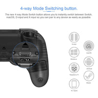 Transparent wireless gamepad with silicone thumb grip caps