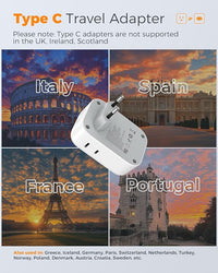 Europe Plug Adapter Use in Italy France Germany