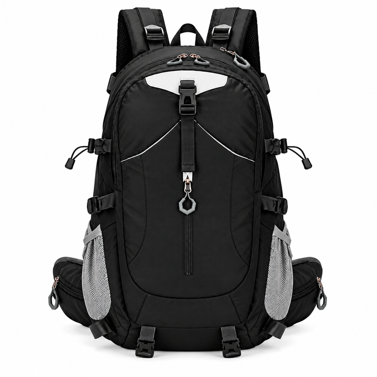 Travel backpack for men with 40L capacity designed for camping and outdoor adventures.