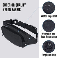 Travel belt bag for carrying phone, wallet, and essentials