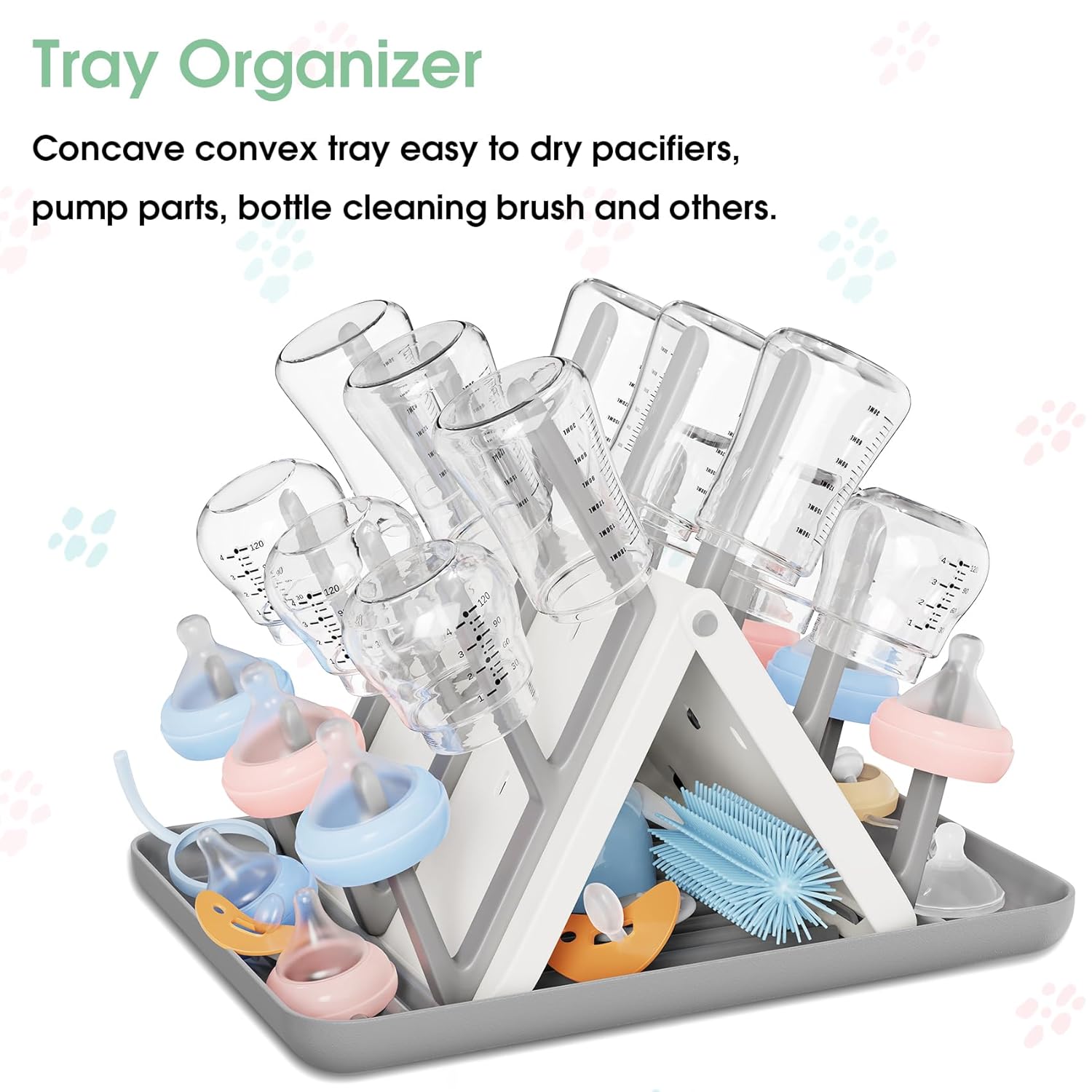 Travel bottle dryer for baby bottles and accessories