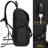 Travel camera gear backpack with multiple compartments for daily use