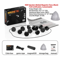 Travel chess game with magnetic pieces for on-the-go play