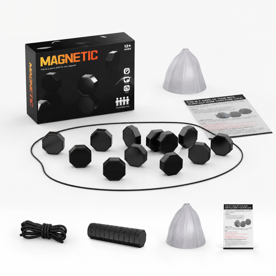 Travel chess game with magnetic pieces for on-the-go play