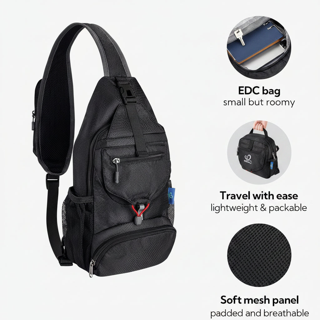 Compact travel crossbody bag with lightweight design for everyday use
