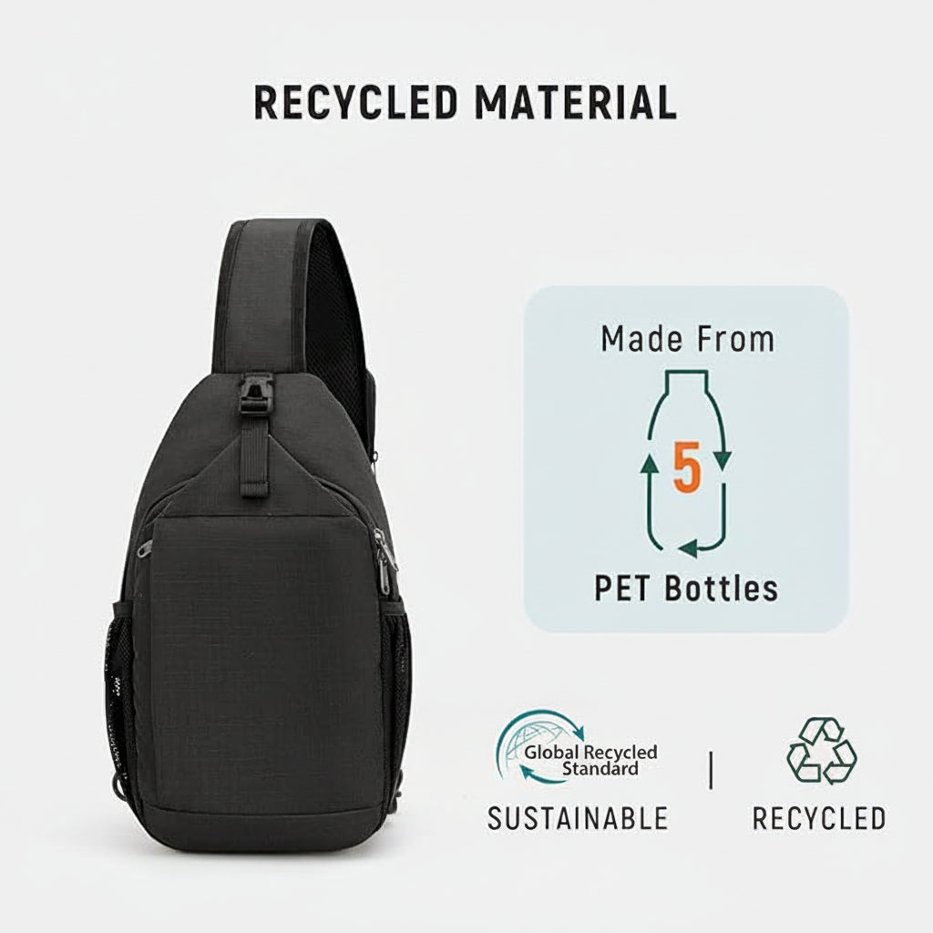 Travel daypack crossbody bag with lightweight carry design