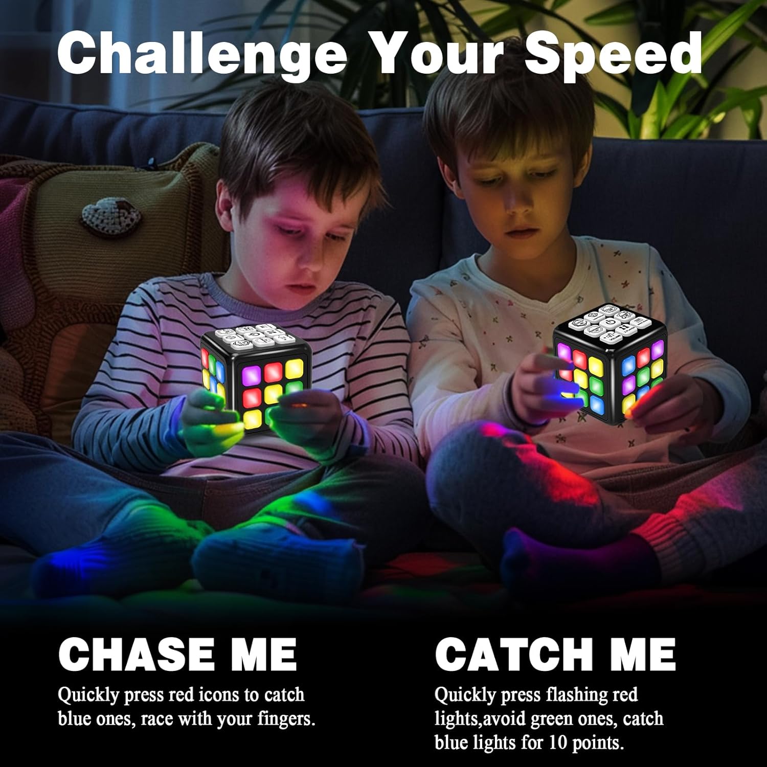 Travel memory game for kids with handheld cube design