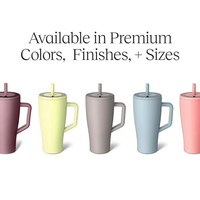 Travel mug with handle for coffee water and daily use