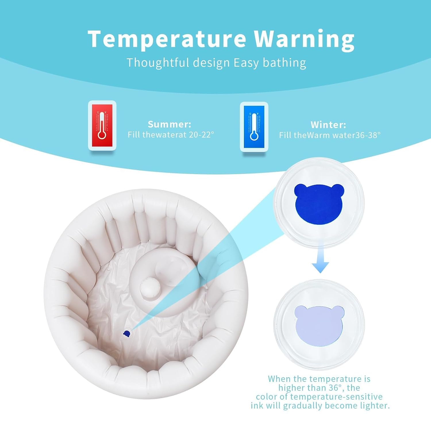 Portable inflatable baby bathtub suitable for travel