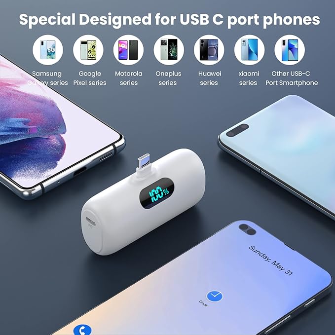 Travel power bank pocket size lightweight design