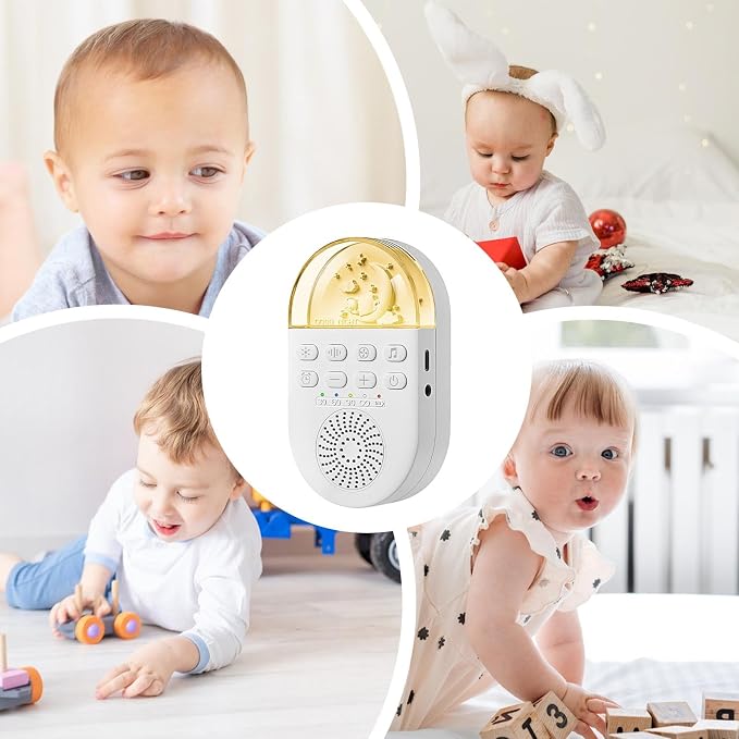 Portable travel sound machine with timer settings