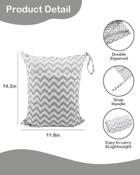 Waterproof lining detail of a travel bag for wet swimwear and gym clothes