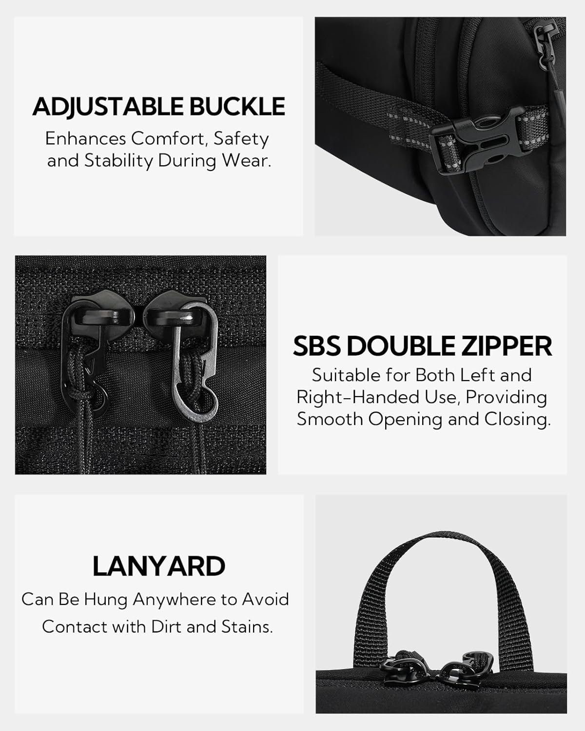 3L travel waist pack for phone, wallet, keys, and cards