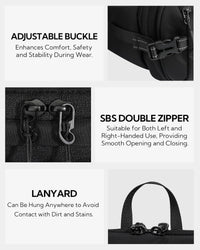 3L travel waist pack for phone, wallet, keys, and cards