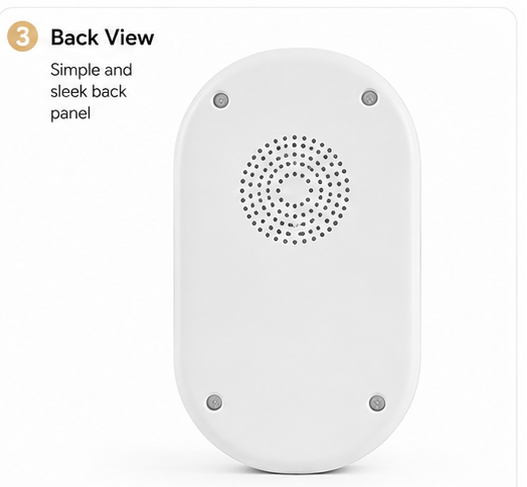 Compact travel white noise machine angled view