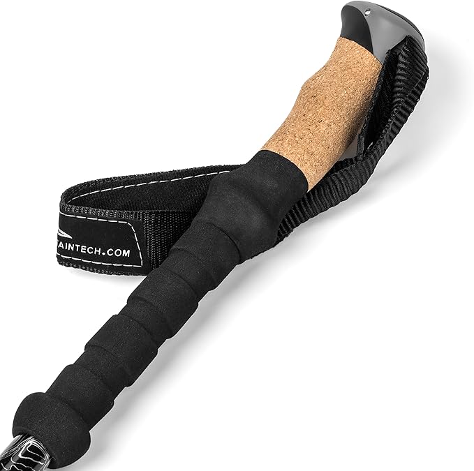 Lightweight trekking poles with carrying case for easy storage