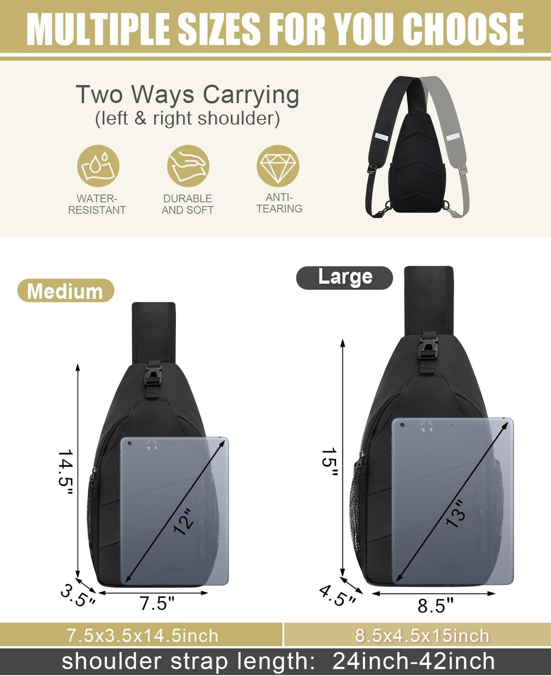 Casual chest bag backpack with adjustable shoulder strap