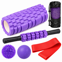 Round trigger point massage ball for focused self-massage movements.