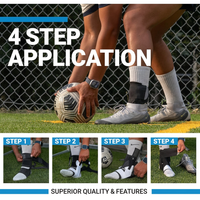 Close-up of adjustable Figure-8 straps and FootLok arch-lift on TriLok ankle brace for customizable support