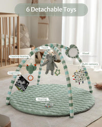 tummy time baby play mat with hanging toys for early learning