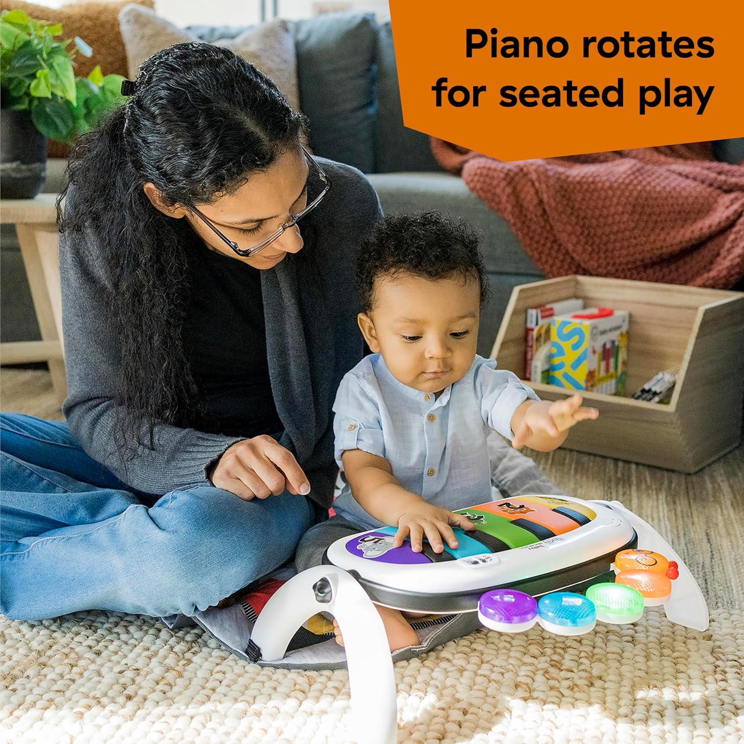 Tummy time mat with music for babies sensory play mat for infants