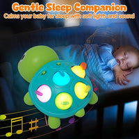 Tummy time turtle toy for baby movement and sensory play