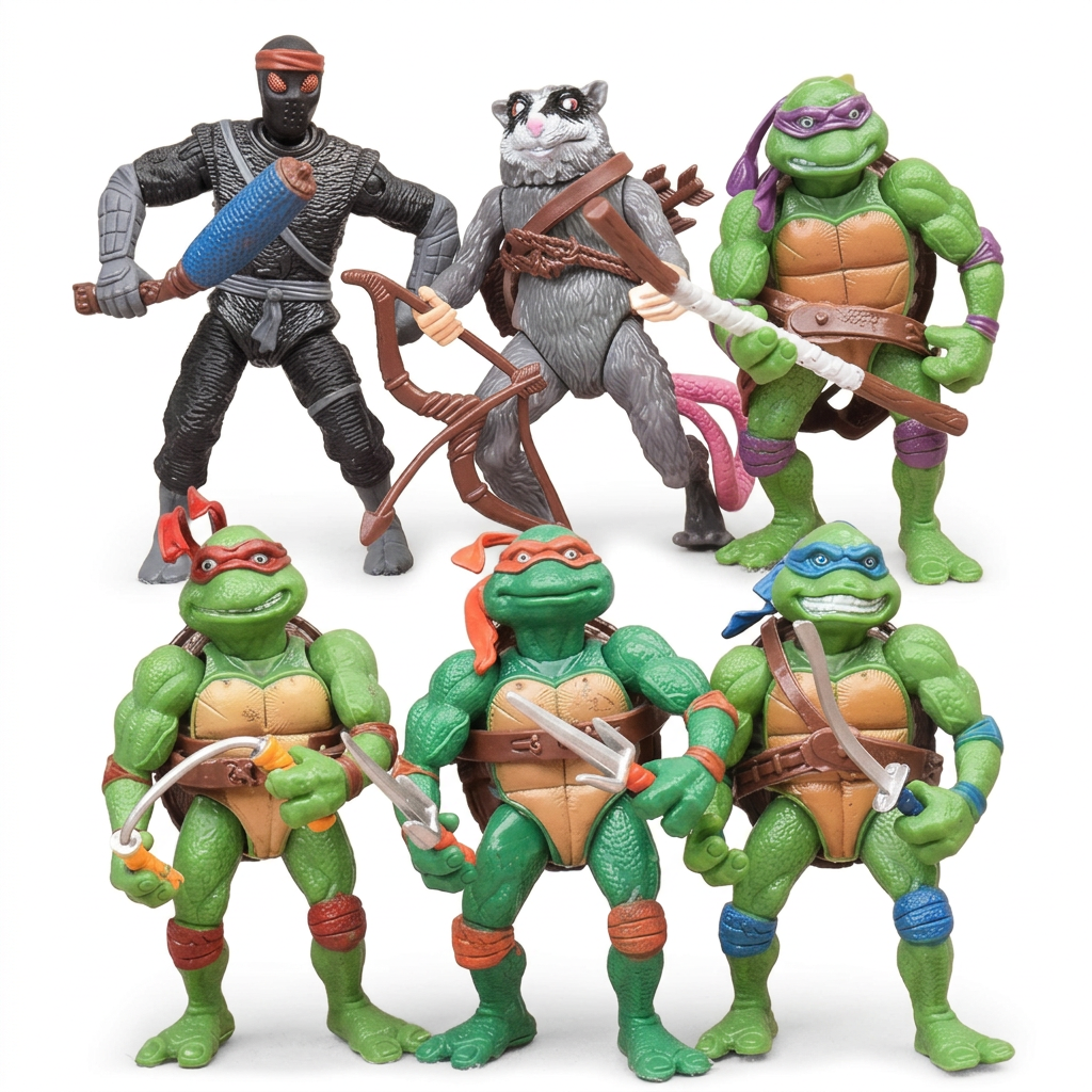 Turtles action figures 6PCS set for kids with iconic characters