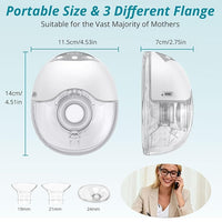 Wearable milk pump with 12 adjustable suction levels for personalized pumping settings
