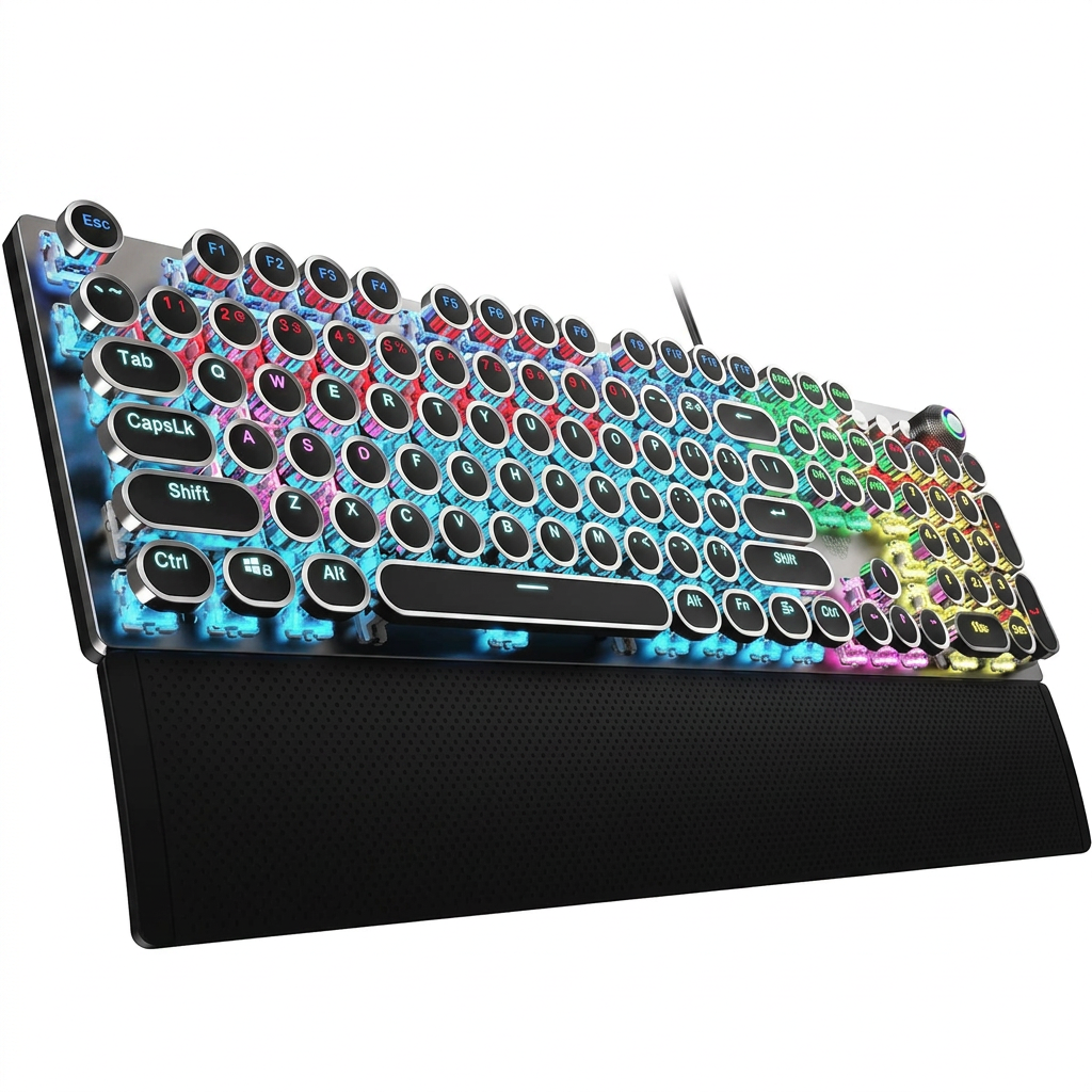  typewriter style mechanical keyboard RGB