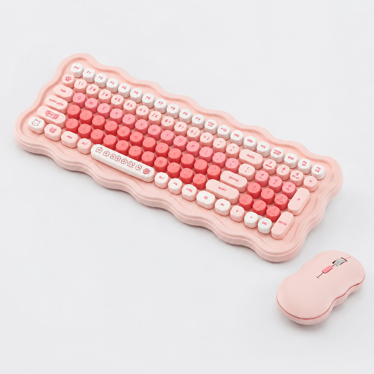 Ultra-thin full-size wireless keyboard with 102-key layout