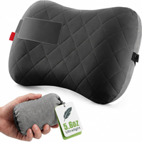 Ultralight inflatable camping pillow with removable cover for hiking and travel