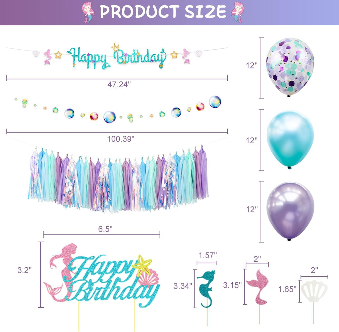  Under the sea party supplies kit for mermaid themed celebrations