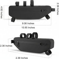 Under top tube bike pouch for tools and small essentials