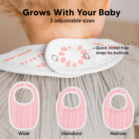Unisex 8-Pack Organic Baby Bibs for Drooling and Feeding, Adjustable for 0-24 Months