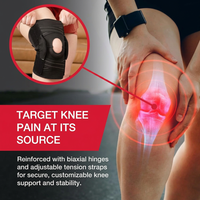Unisex hinged knee brace for men and women offering support for arthritis, sprains, and ligament injuries