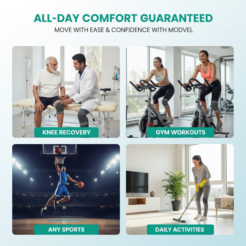 Unisex knee compression sleeve for men and women, designed for active recovery and support
