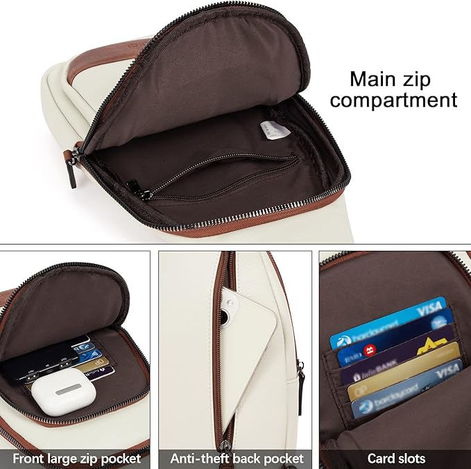 Unisex leather crossbody bag suitable for men and women