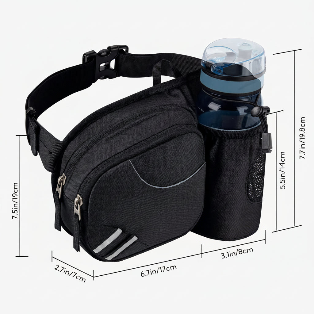 Unisex outdoor waist pack with adjustable buckle strap