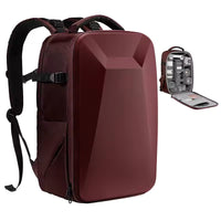 Unisex photography equipment backpack with a reinforced top handle