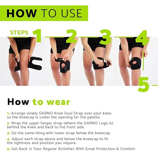 Unisex plus-size knee brace with dual patella tendon straps for men and women, supporting arthritis, tendonitis, and ACL/MCL injuries